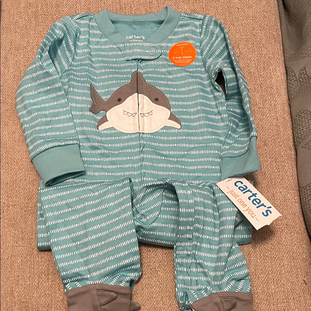 Carter's Aqua Shark Pajama Set